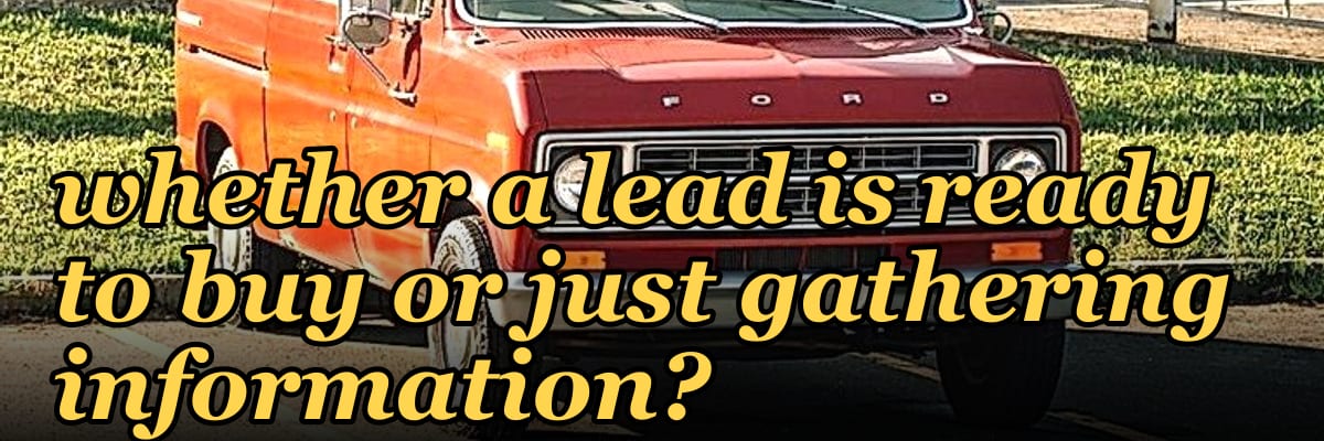 How do you qualify whether a lead is ready to buy or just gathering information?
