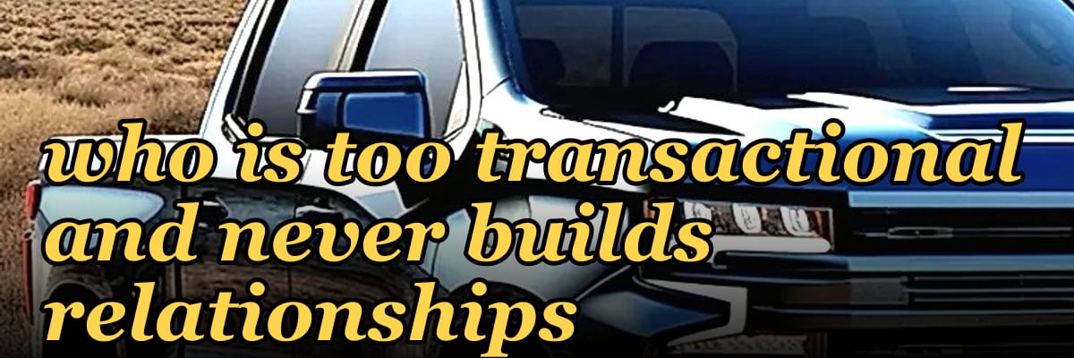 How do you coach a rep who is too transactional and never builds relationships
