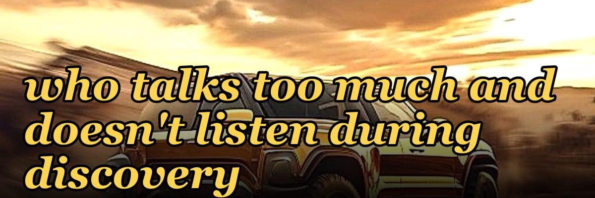 How do you coach a rep who talks too much and doesn't listen during discovery