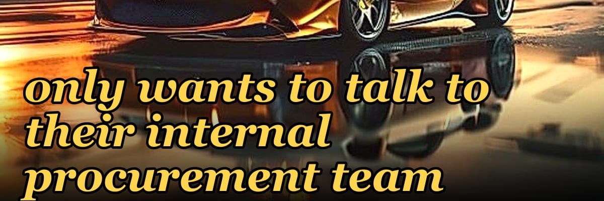 How do you coach a rep to handle a prospect who only wants to talk to their internal procurement team