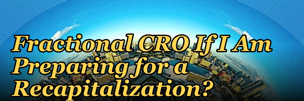 Should I Hire a Fractional CRO If I Am Preparing for a Recapitalization?