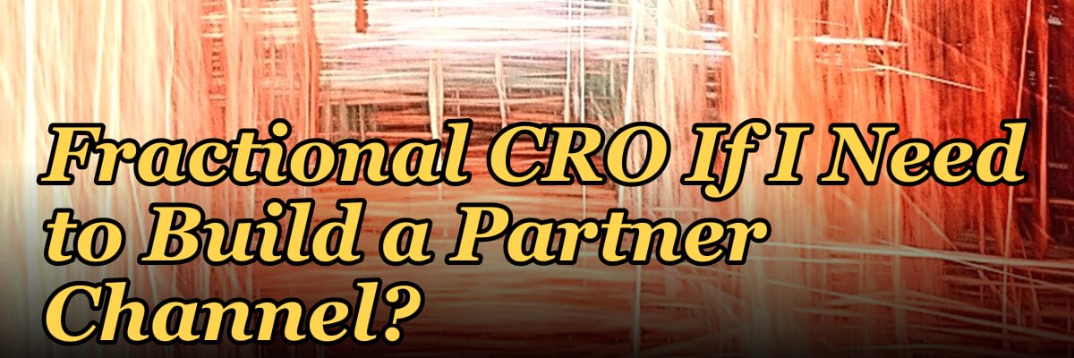 Should I Hire a Fractional CRO If I Need to Build a Partner Channel?