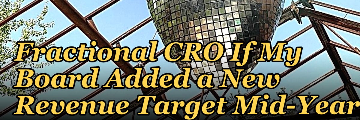 Should I Hire a Fractional CRO If My Board Added a New Revenue Target Mid-Year?