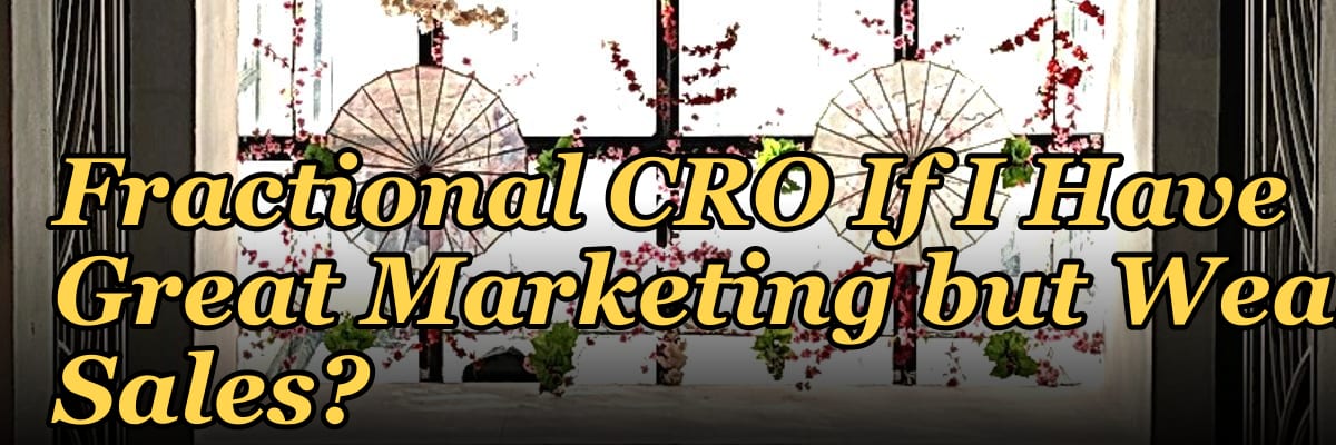 Should I Hire a Fractional CRO If I Have Great Marketing but Weak Sales?
