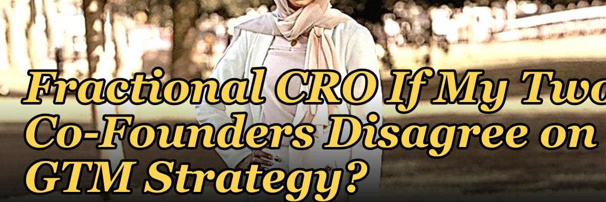 Should I Hire a Fractional CRO If My Two Co-Founders Disagree on GTM Strategy?