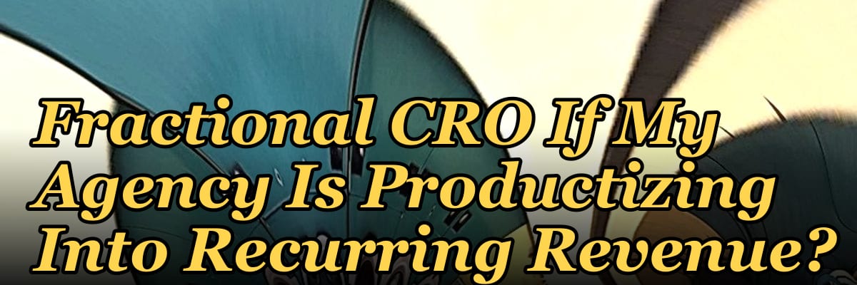 Should I Hire a Fractional CRO If My Agency Is Productizing Into Recurring Revenue?