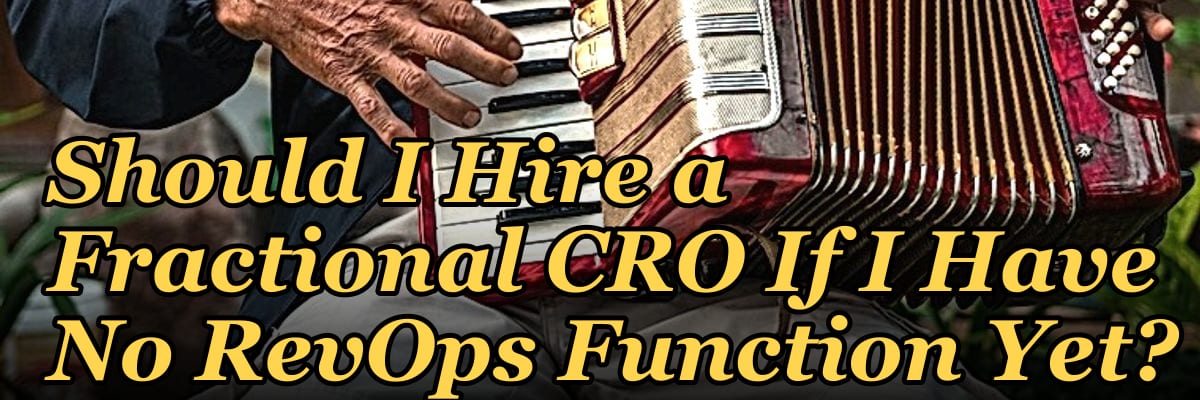 Should I Hire a Fractional CRO If I Have No RevOps Function Yet?