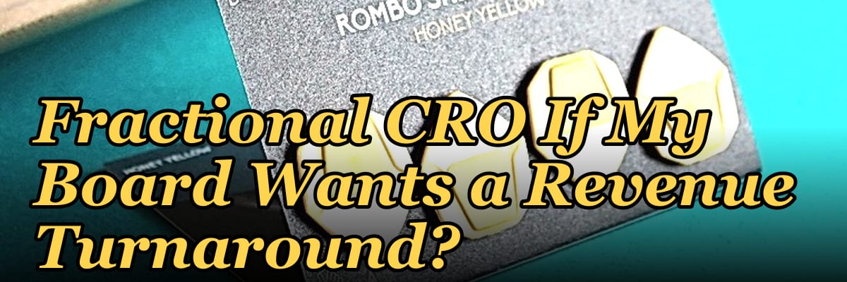 Should I Hire a Fractional CRO If My Board Wants a Revenue Turnaround?
