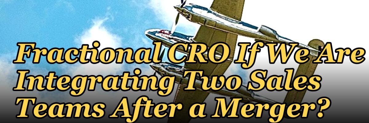 Should I Hire a Fractional CRO If We Are Integrating Two Sales Teams After a Merger?