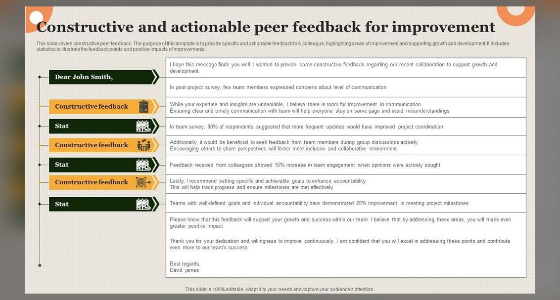 How to give constructive feedback to a peer who's senior to you