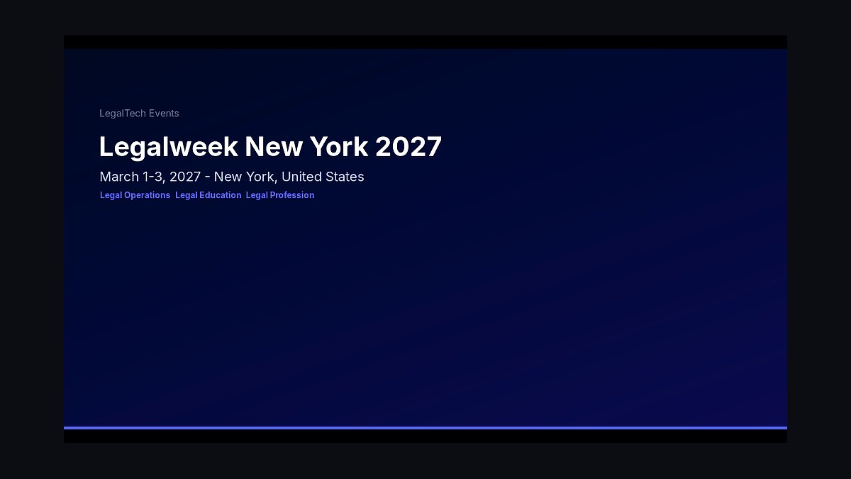 The 10 Best Legal Tech Conferences in 2027 — figure 1