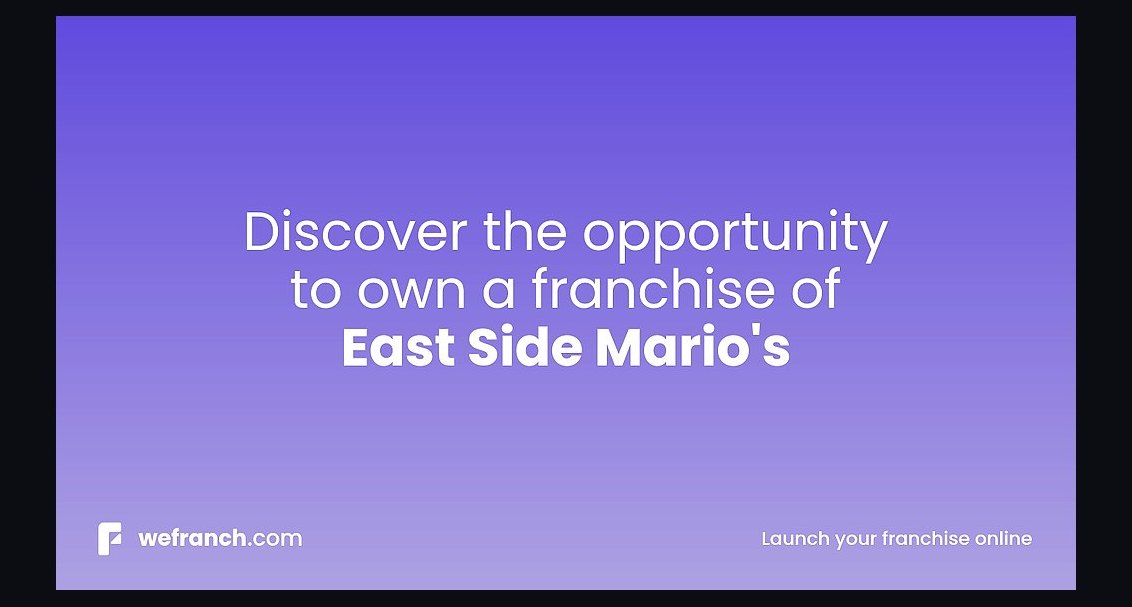 Should I open or buy an East Side Mario's franchise in 2027?