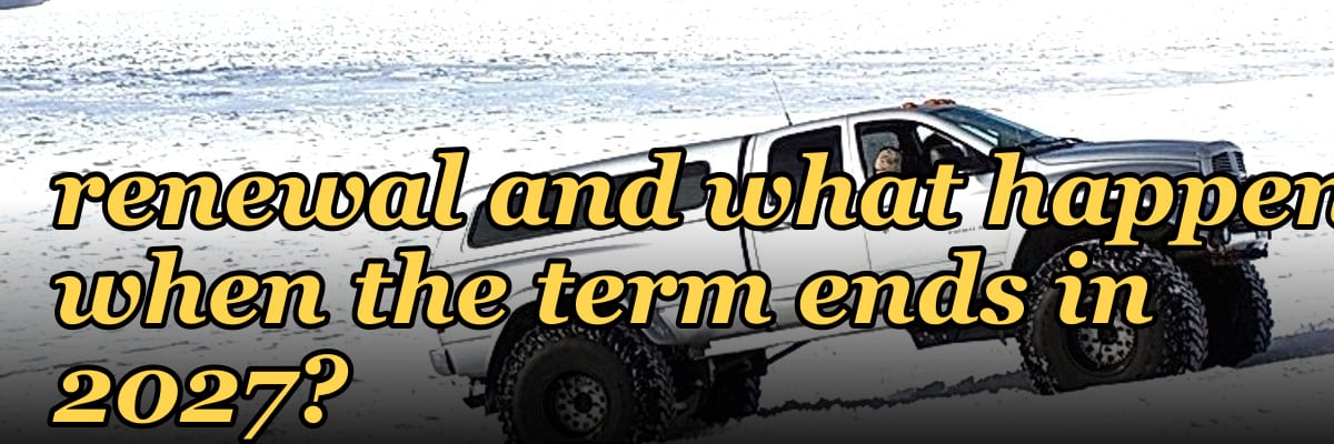 What is a franchise renewal and what happens when the term ends in 2027?