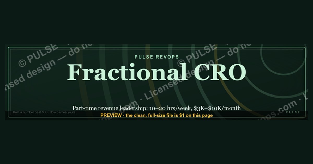Fractional CRO — LinkedIn Banner