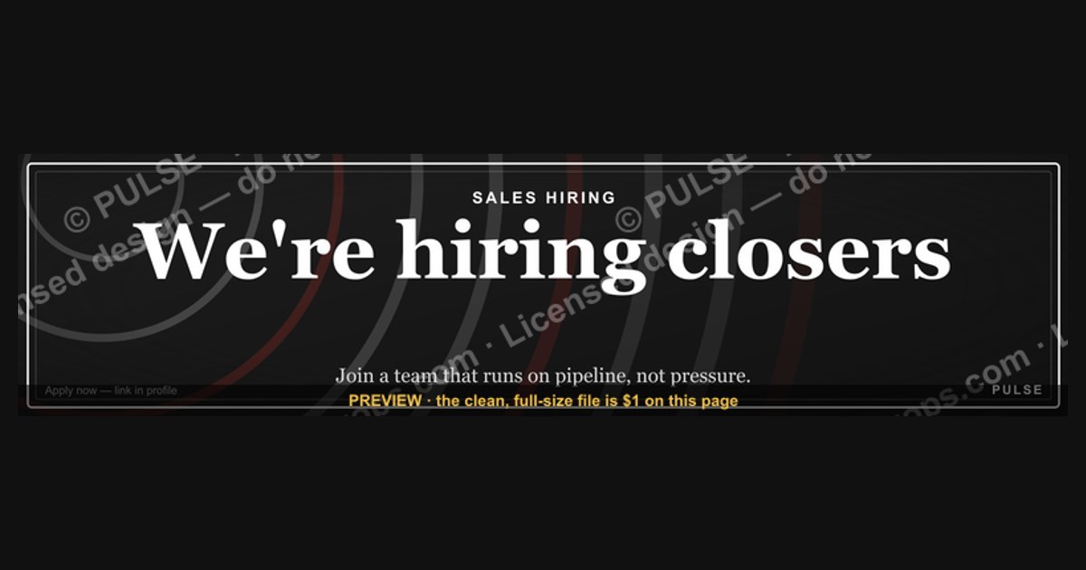 Sales Hiring — LinkedIn Banner — figure 1