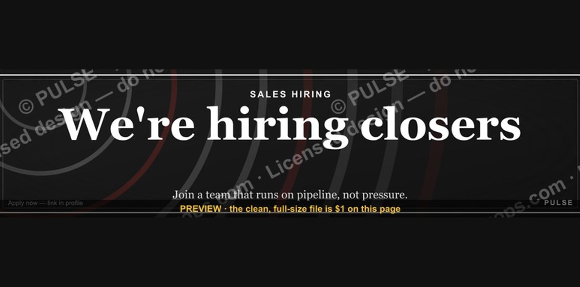 Sales Hiring — LinkedIn Banner