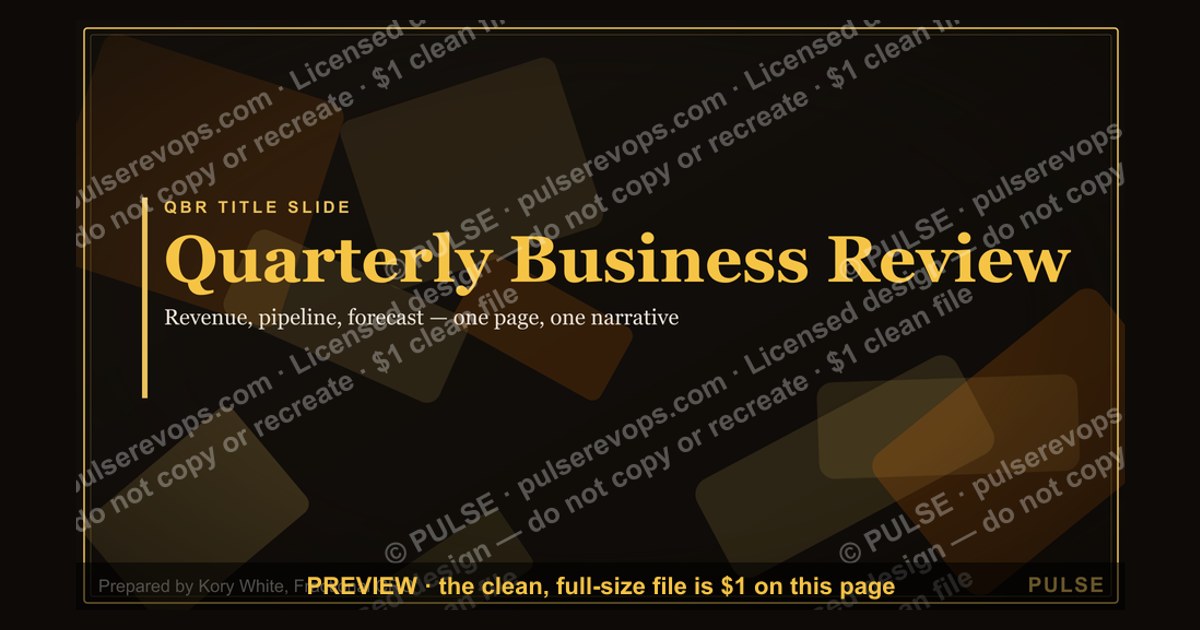 Quarterly Business Review — Title Slide