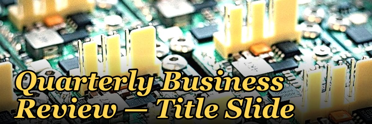 Quarterly Business Review — Title Slide