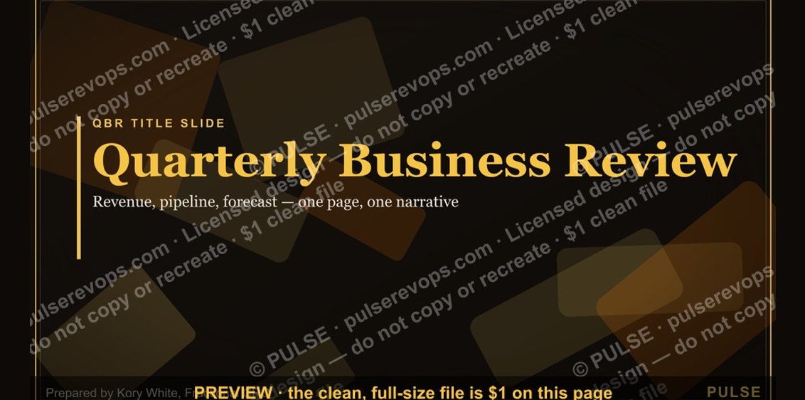 Quarterly Business Review — Title Slide