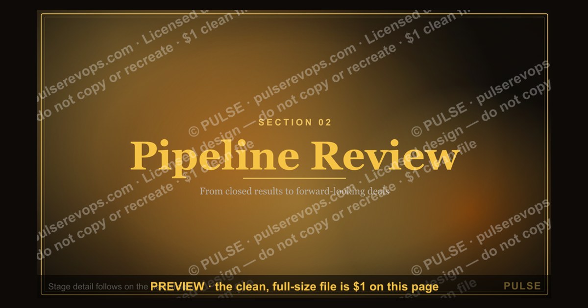 Pipeline Review — Section Divider Slide