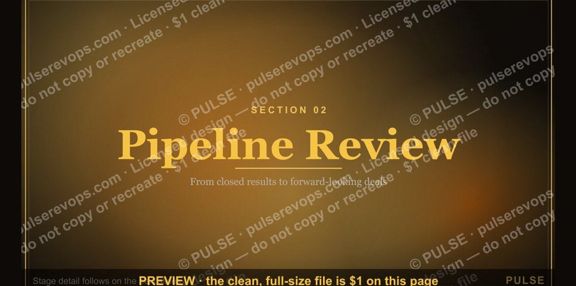 Pipeline Review — Section Divider Slide