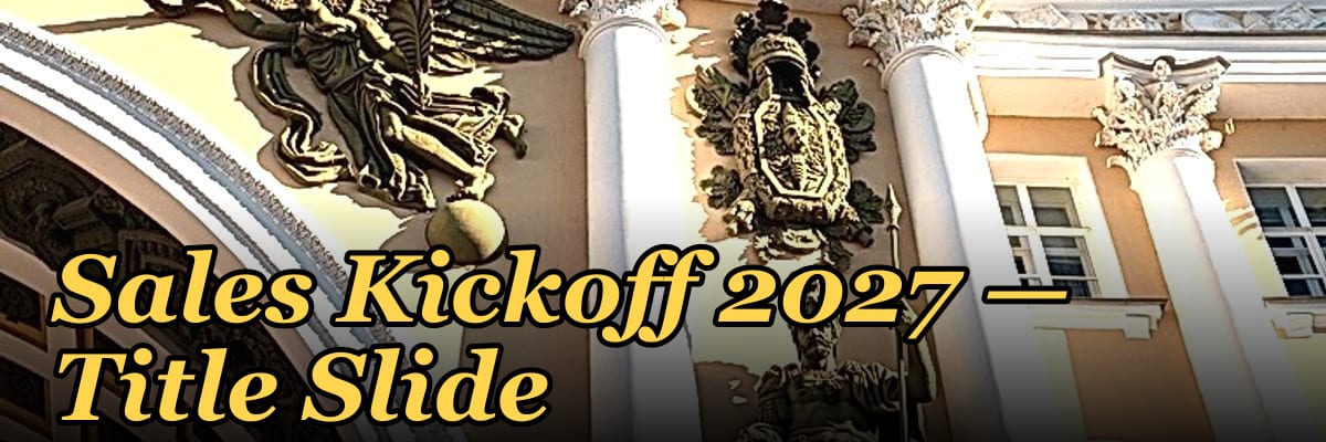 Sales Kickoff 2027 — Title Slide