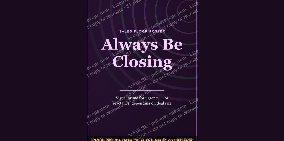 “Always Be Closing” — Sales Floor Poster