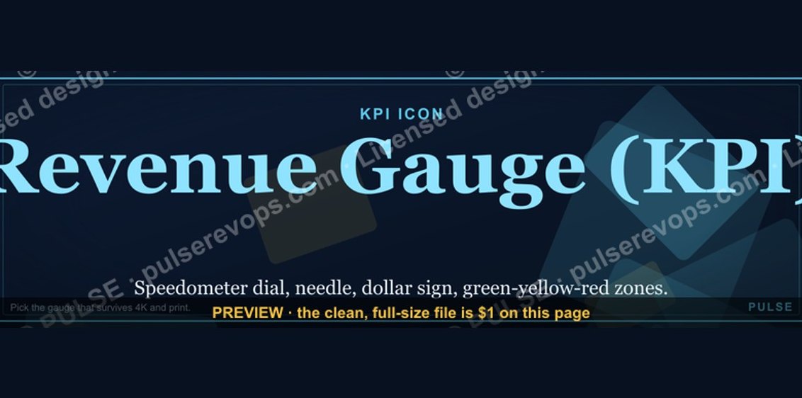 Revenue Gauge (KPI) — Icon / Clip Art