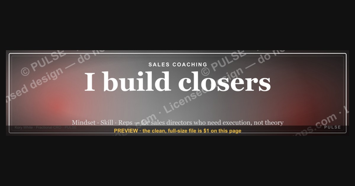 Sales Coach — LinkedIn Banner