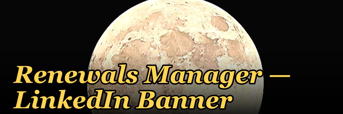 Renewals Manager — LinkedIn Banner