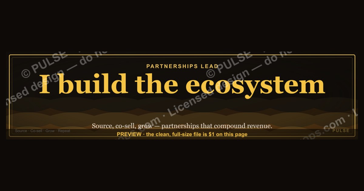 Partnerships Lead — LinkedIn Banner