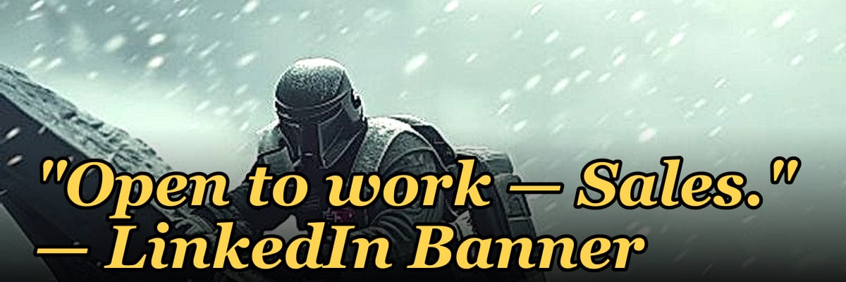 "Open to work — Sales." — LinkedIn Banner