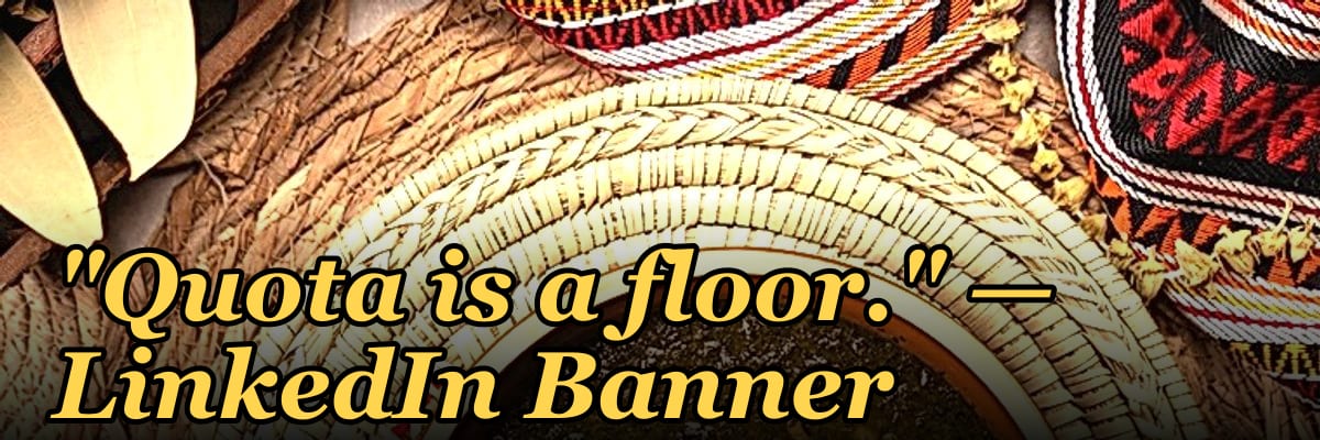 "Quota is a floor." — LinkedIn Banner