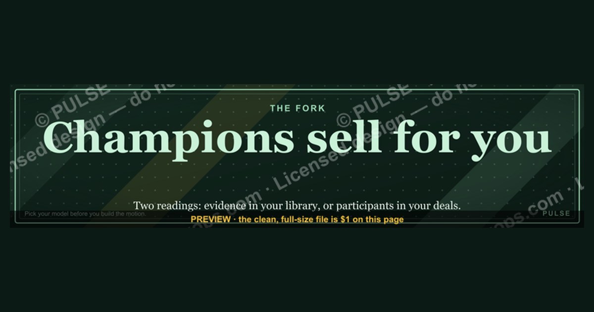 "Champions sell for you." — LinkedIn Banner