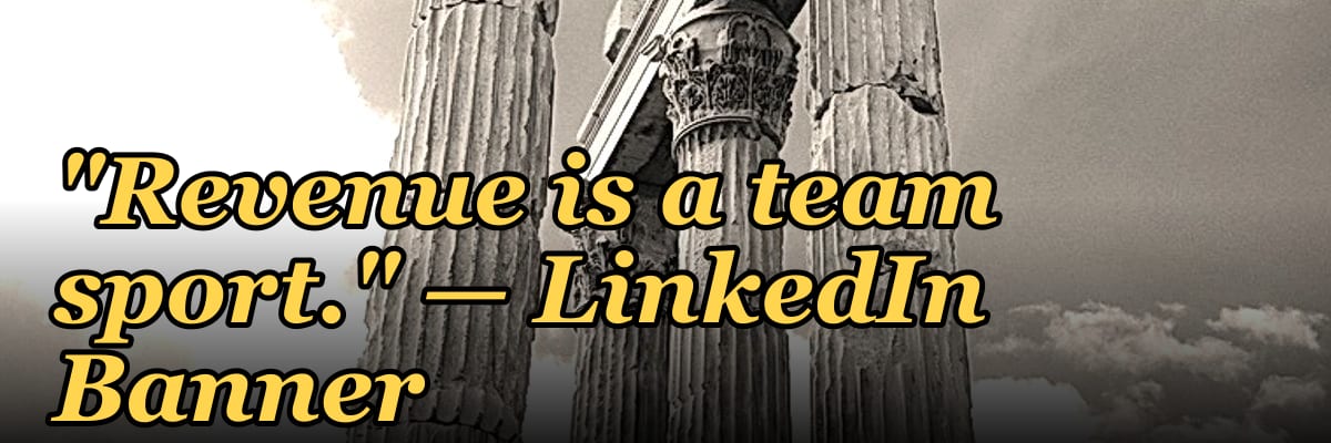 "Revenue is a team sport." — LinkedIn Banner
