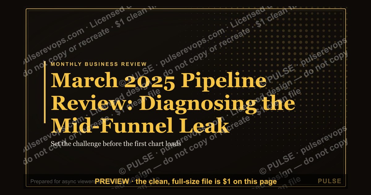 Monthly Business Review — Title Slide