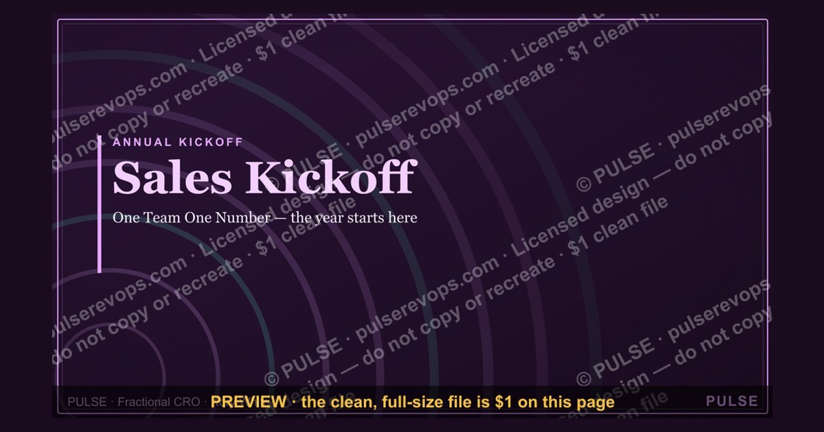 Sales Kickoff — Title Slide — figure 1