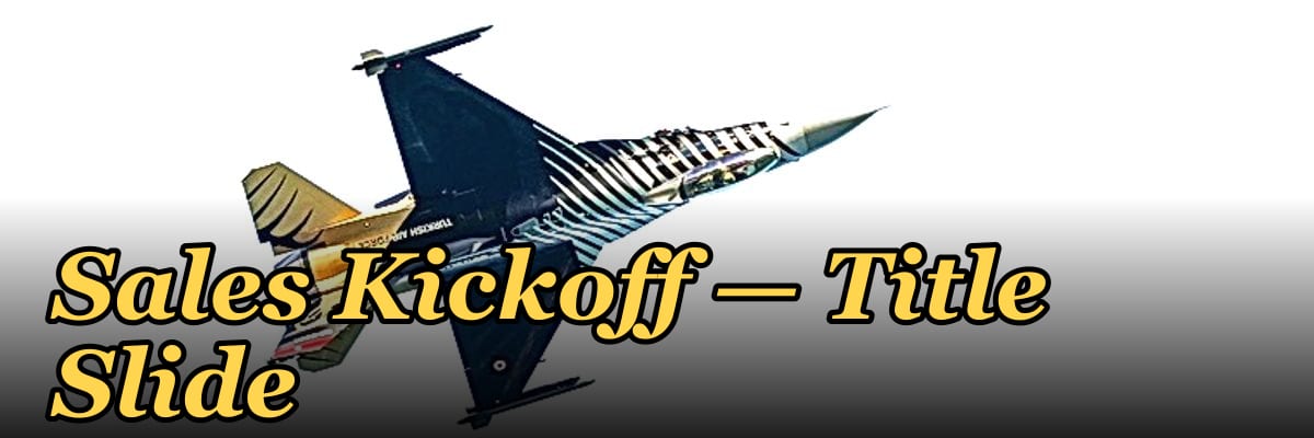 Sales Kickoff — Title Slide