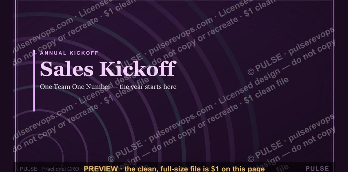 Sales Kickoff — Title Slide