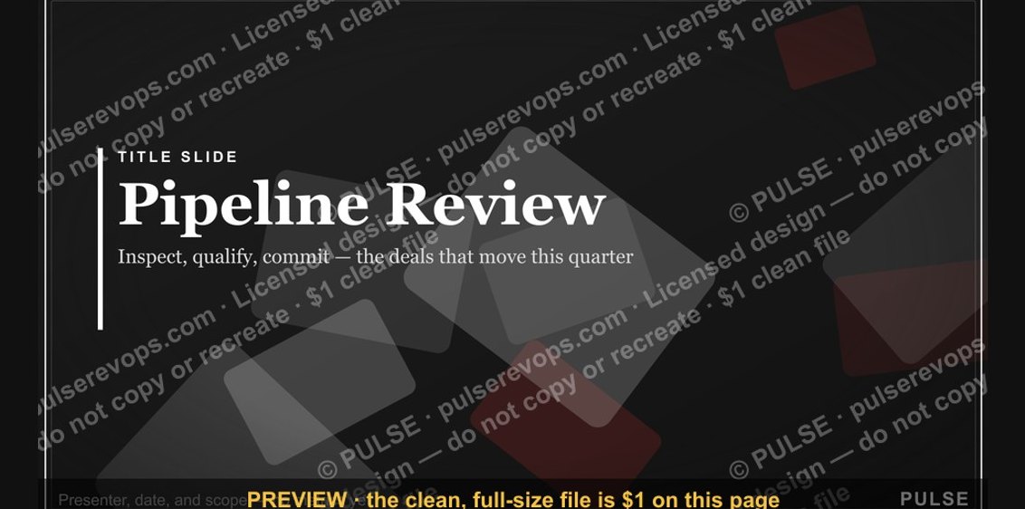 Pipeline Review — Title Slide