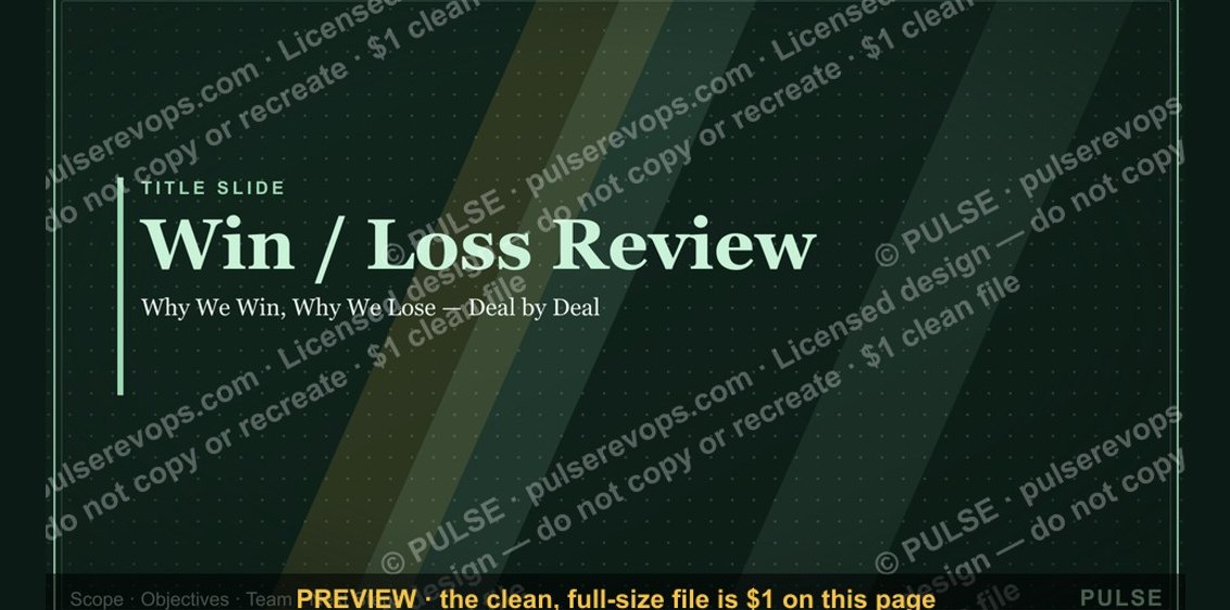 Win / Loss Review — Title Slide