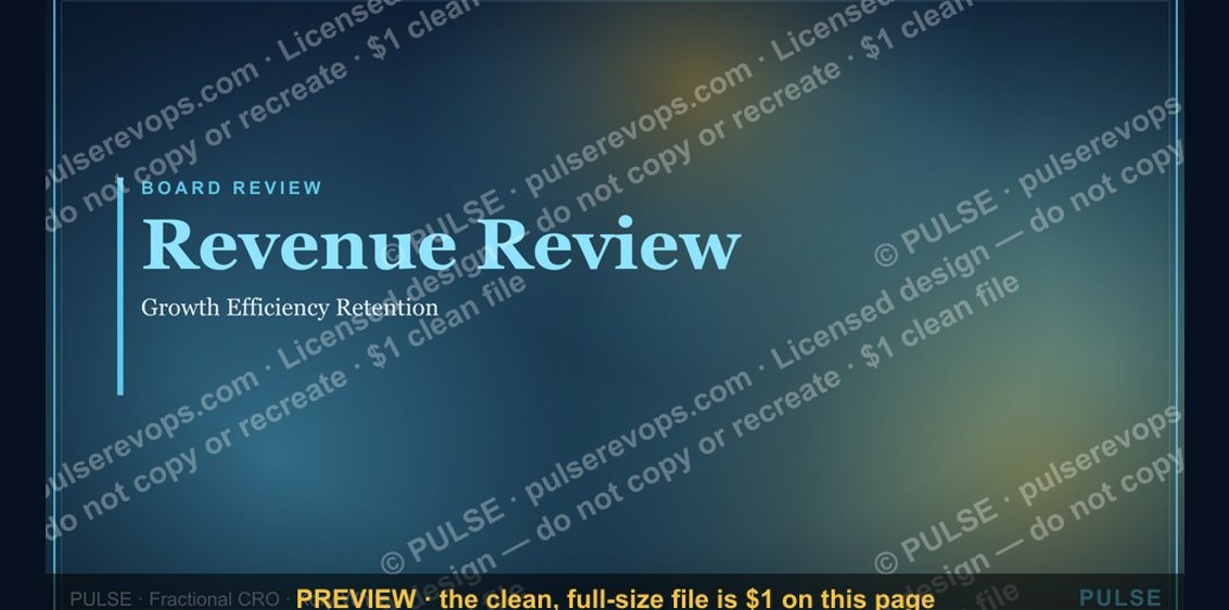 Revenue Review (Board) — Title Slide