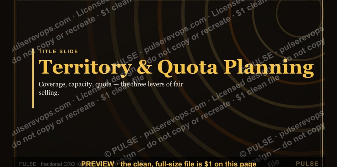 Territory & Quota Planning — Title Slide