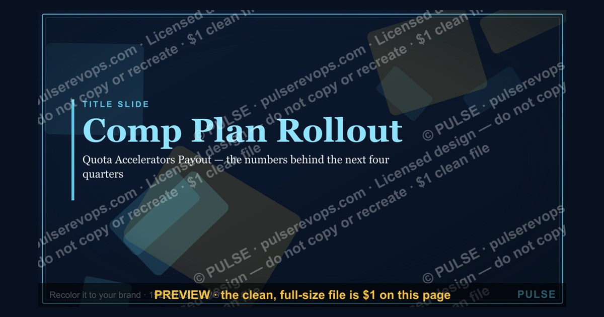 Comp Plan Rollout — Title Slide