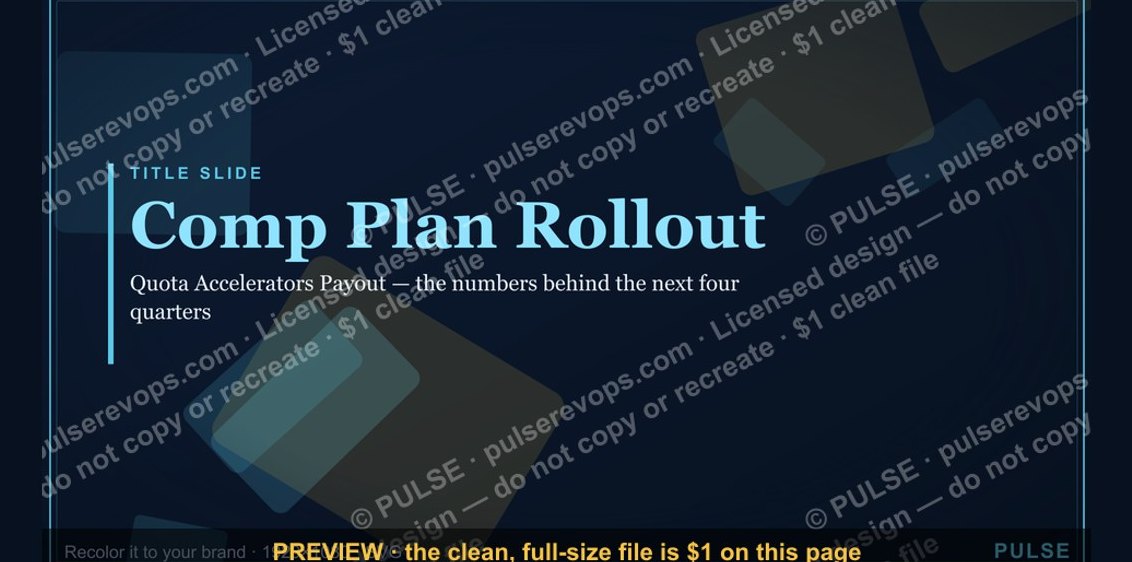 Comp Plan Rollout — Title Slide