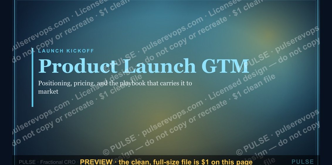 Product Launch (GTM) — Title Slide