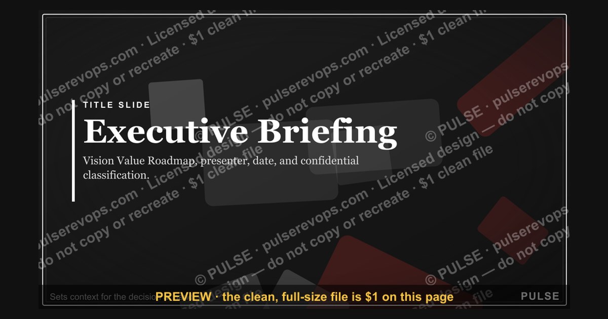 Executive Briefing — Title Slide
