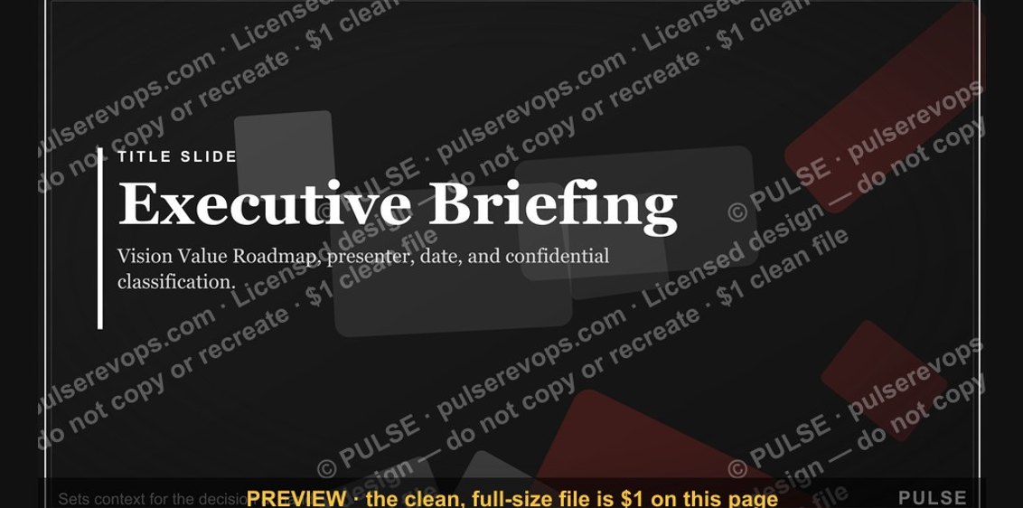 Executive Briefing — Title Slide