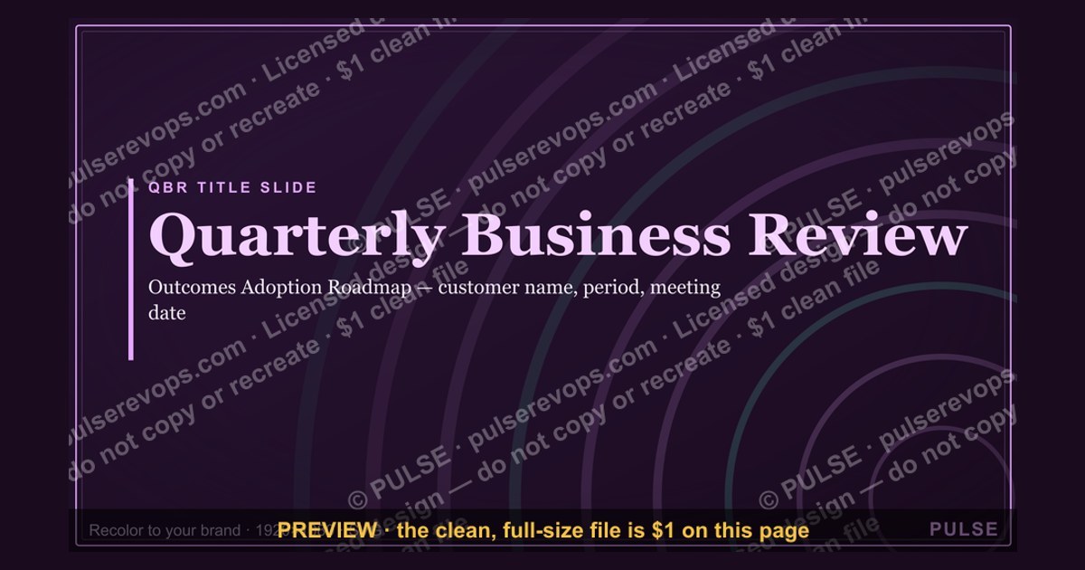 Customer QBR — Title Slide — figure 1