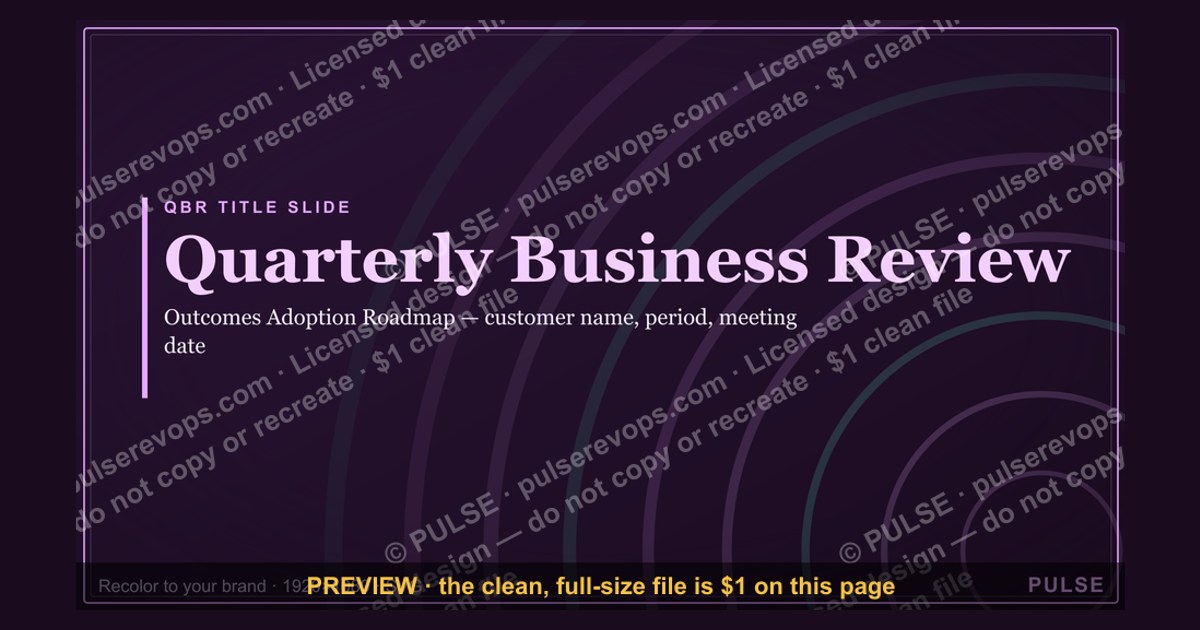 Customer QBR — Title Slide